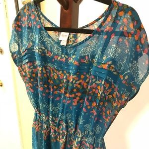 Mossimo Supply Co. Dresses - Mossimo Blue Summer Print Dress Elastic Waist Mossimo Supply Co. Dresses - Mossimo Blue Summer Print Dress Elastic Waist